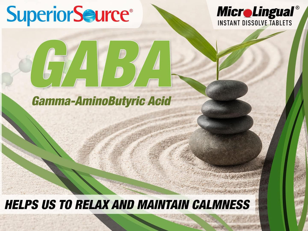 Suplemento GABA microlingües de 100 mg de disolución rápida