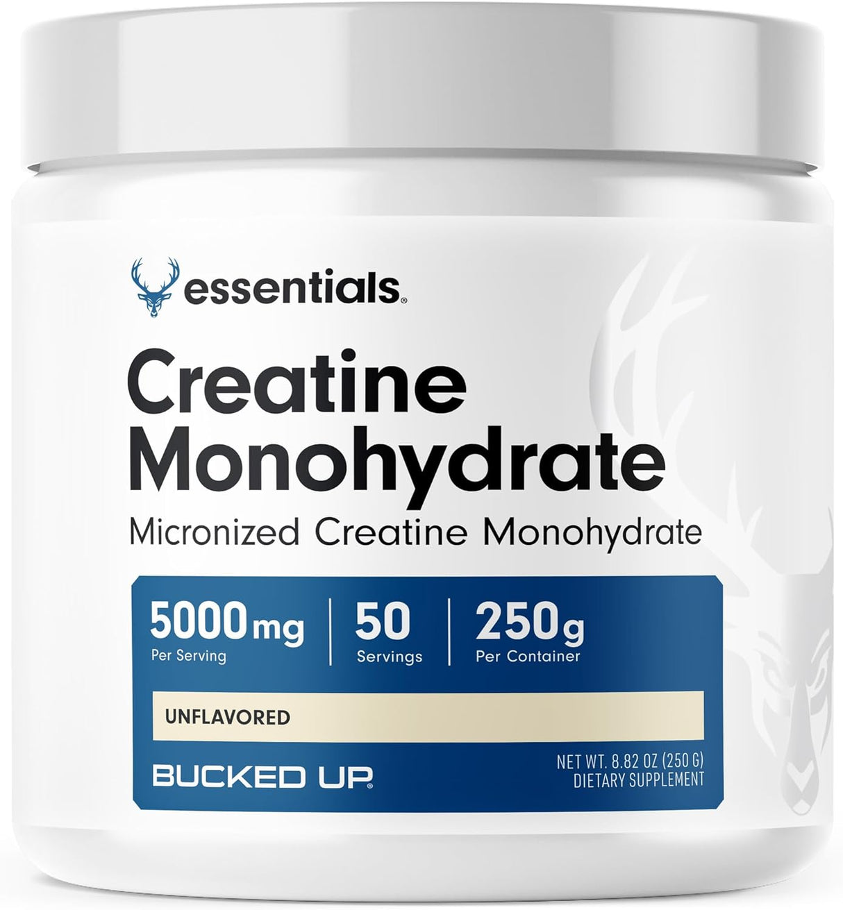 Creatina Monohidratada Micronizada 250g Bucked Up, 50 Porciones