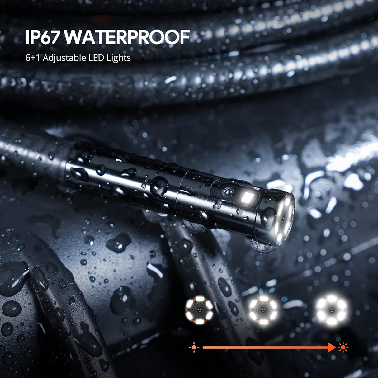 Camara endoscopio doble lente 7 luces LED