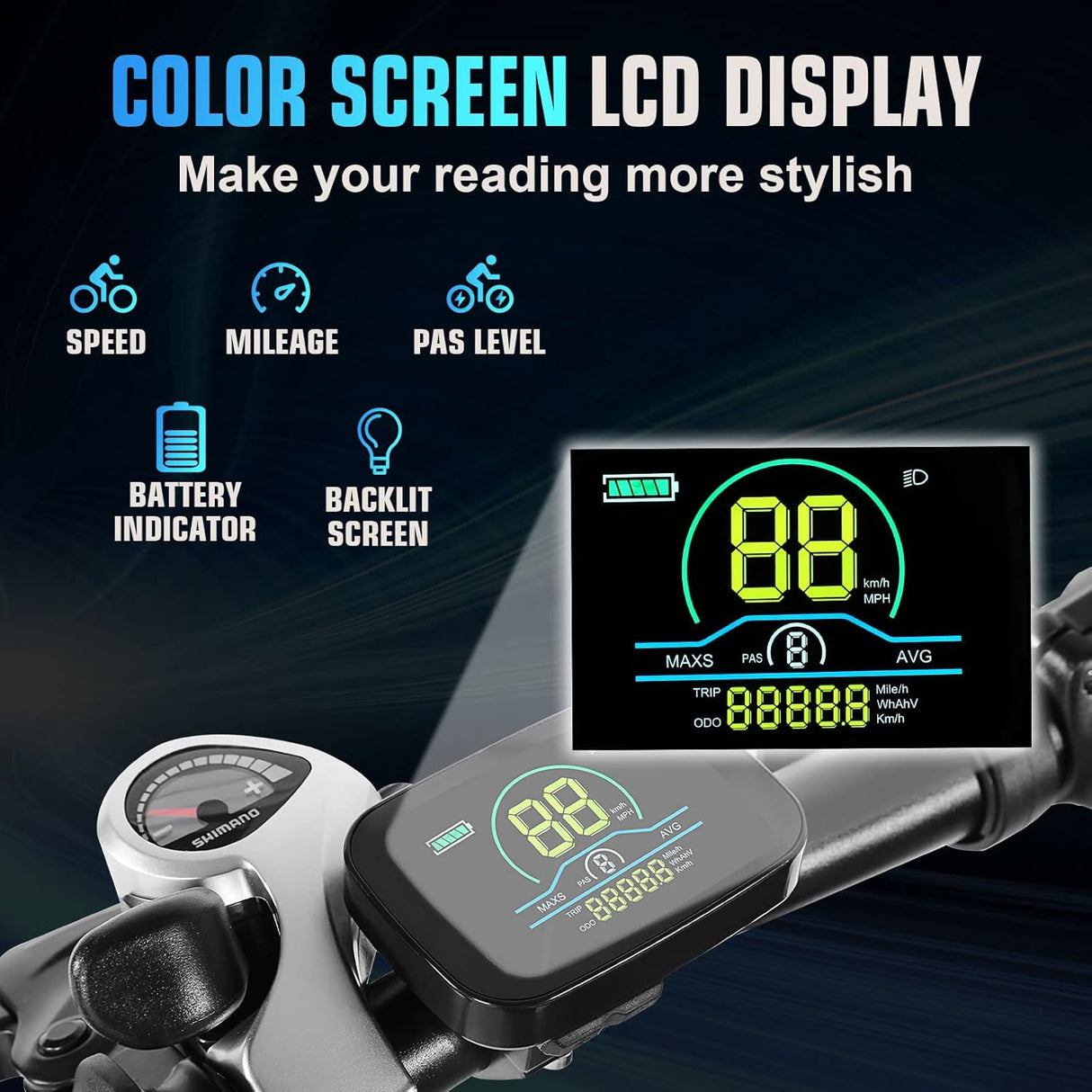 Bicicleta eléctrica ANCCHER 750W, 60 millas, 48V, montaña 27.5