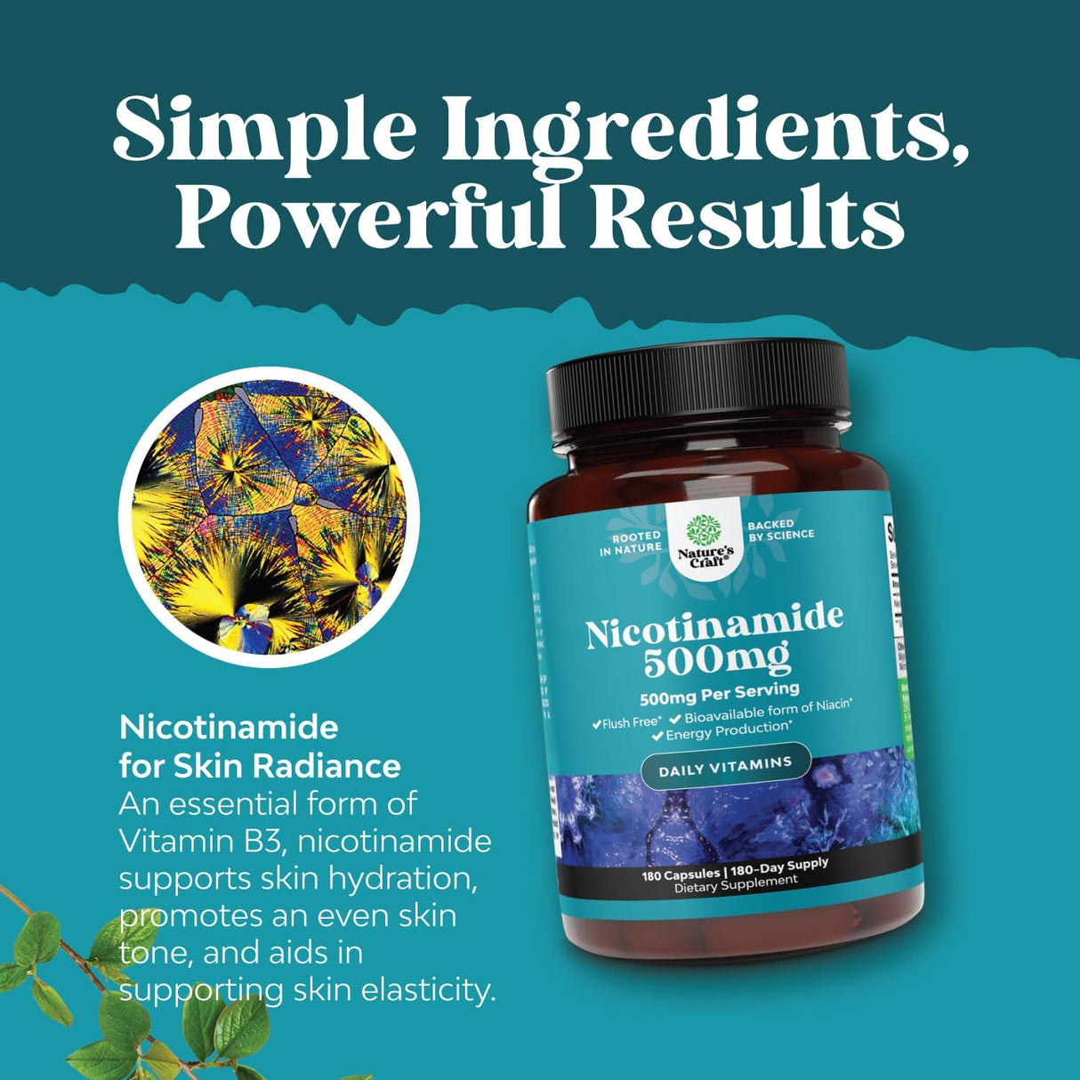 Cápsulas de Niacinamida B3 500mg - Energía y Suplemento Piel