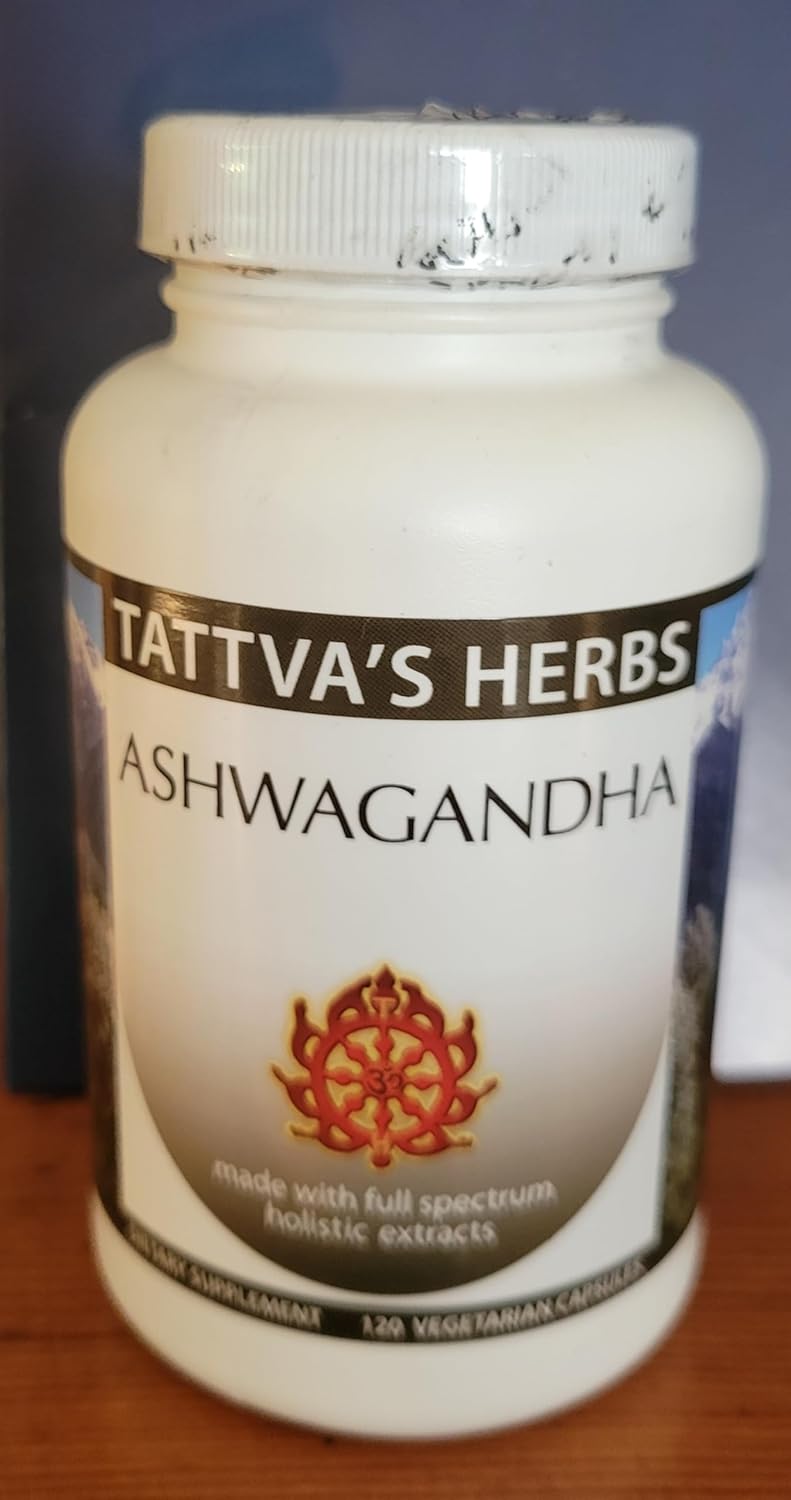 Cápsulas de Ashwagandha Orgánica Tattva's Herbs, 120 Veggie