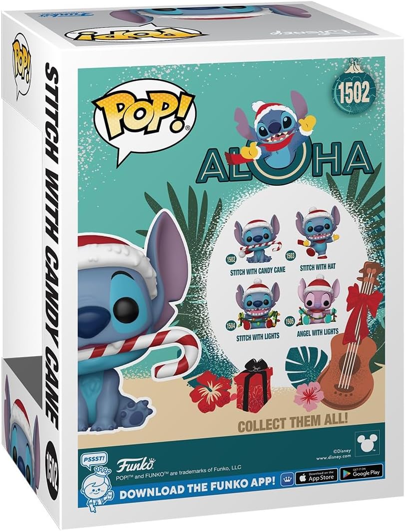 Funko Pop! Disney: Stitch - Stitch con Bastón de Caramelo