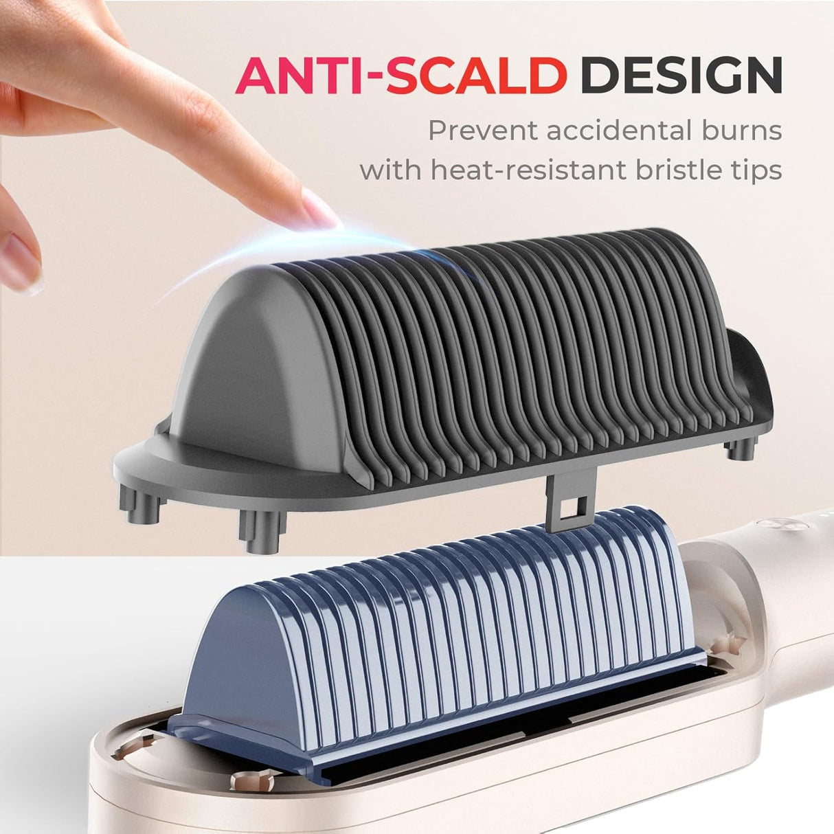 Cepillo alisador de cabello con revestimiento de cerámica