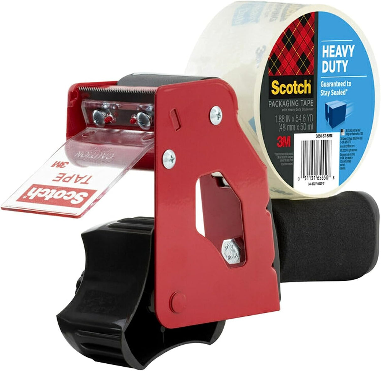 3M 3850-ST, cinta de embalaje superfuerte, 1,88inx54,6yardas, Rojo/Negro Valor no encontrado