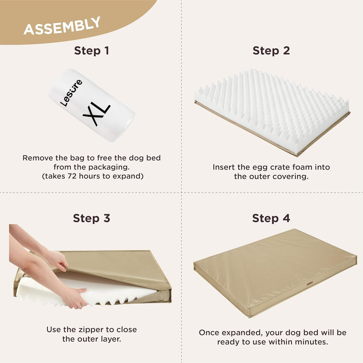 Camas para perros grandes impermeables con superficie tela