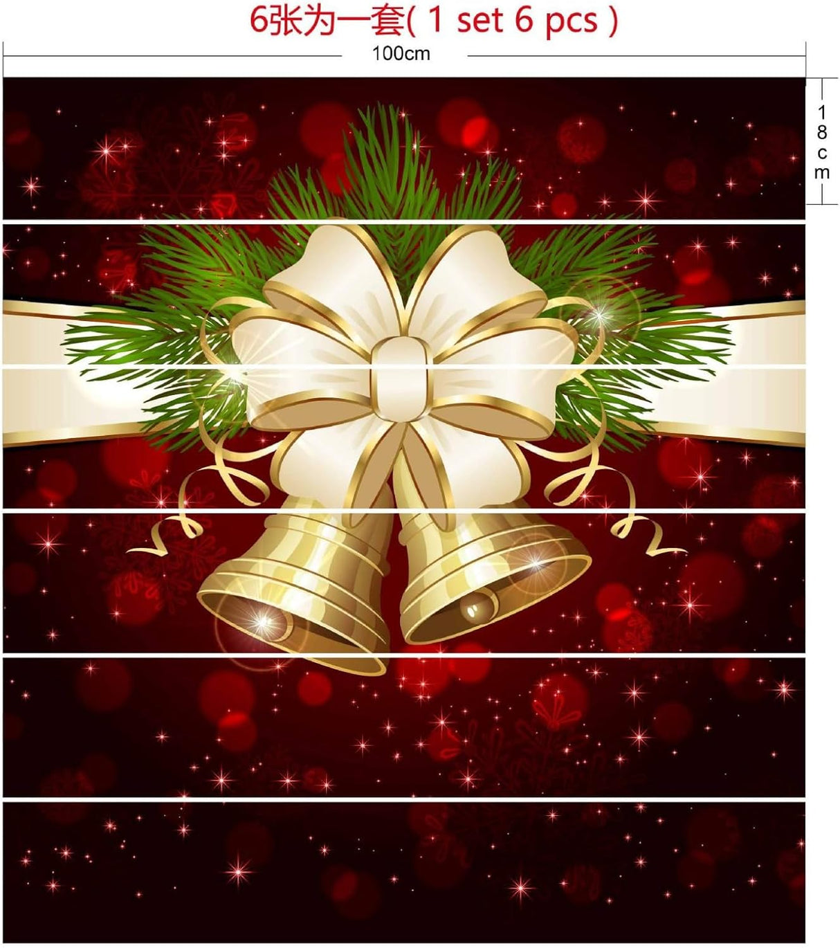 Pegatinas 3D para Escaleras de Navidad - 6 Pcs, Removibles