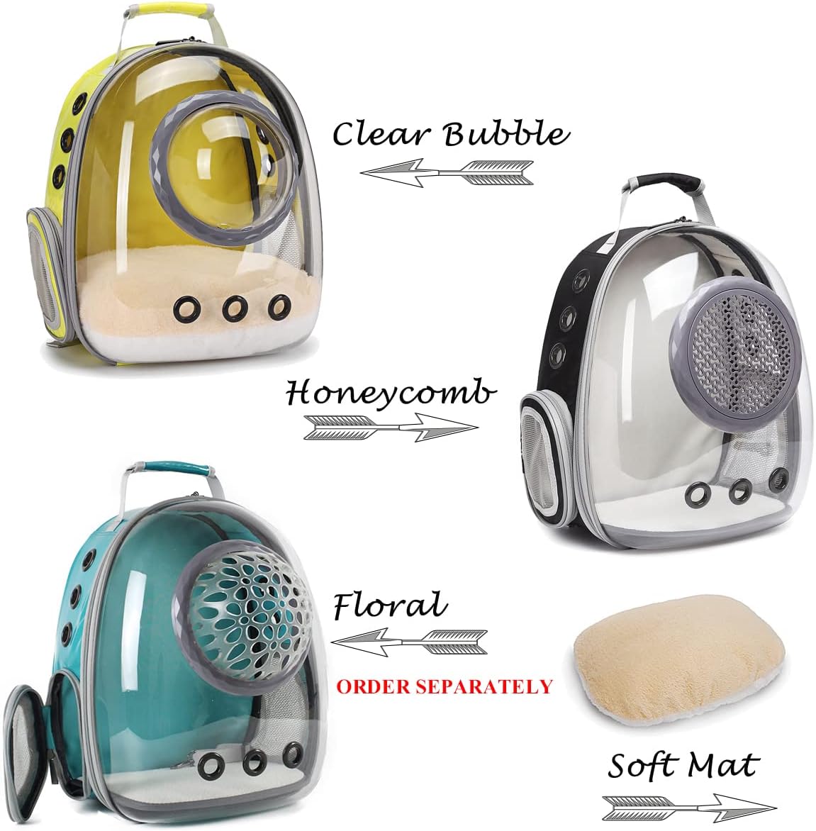 Mochila transportadora de mascotas para gatitos