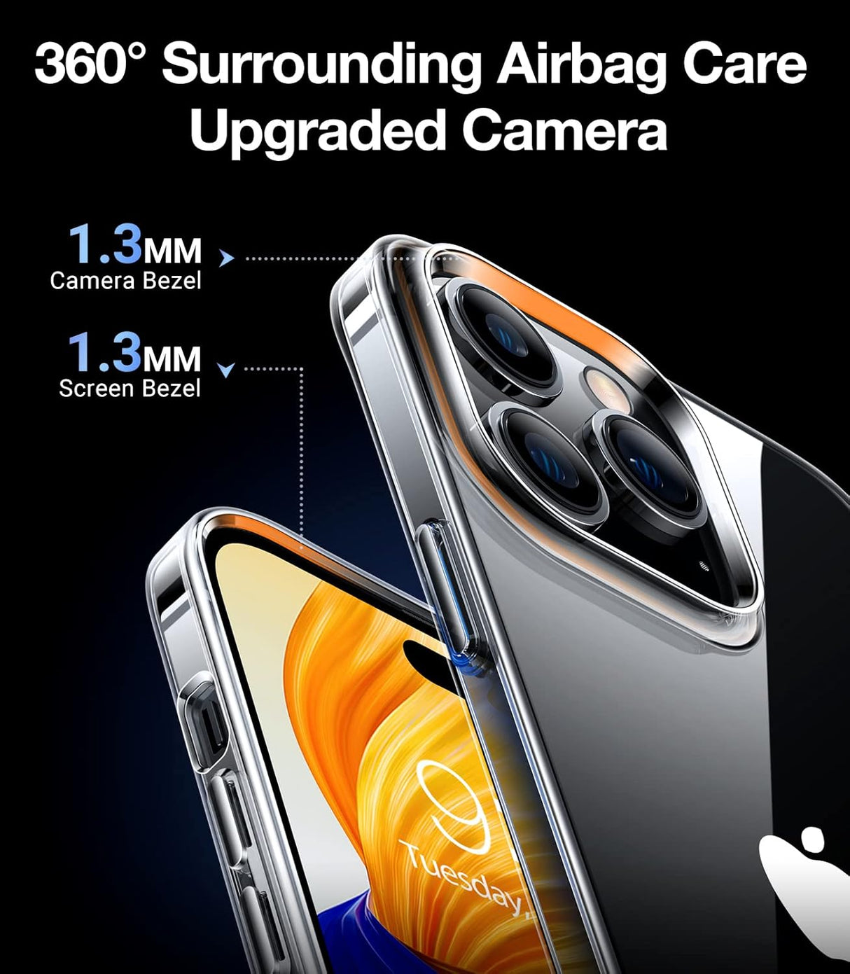 Funda transparente diseñada ultrafina de silicona suave