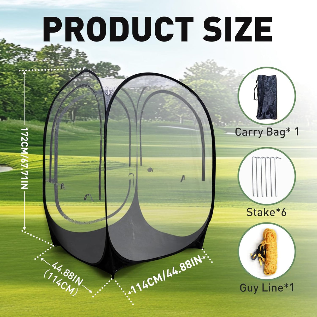 Tienda Plegable Transparente, Ligera y Resistente para Camping