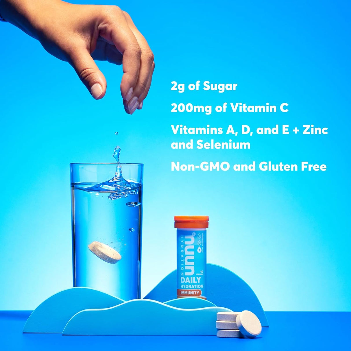 Suplemento Nuun Immunity Pastillas electrolitos antioxidante