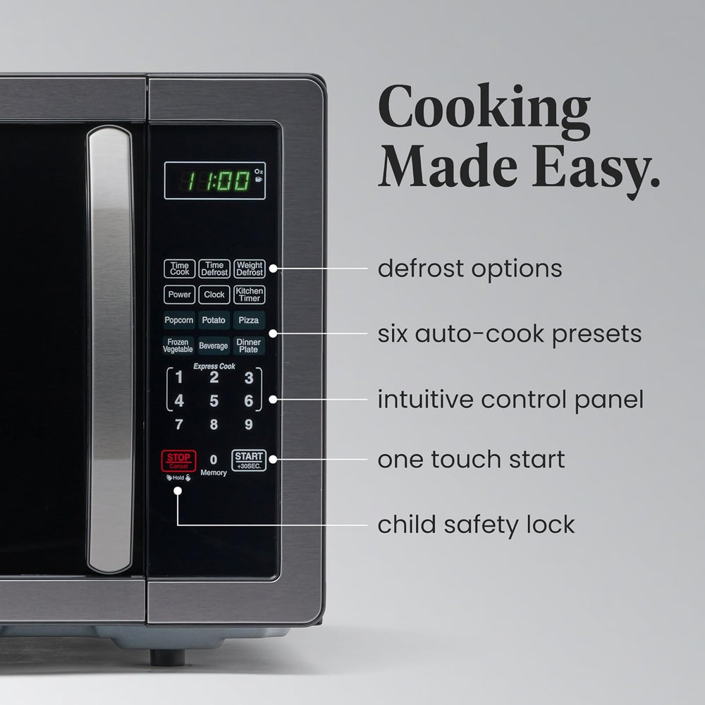 Microondas Farberware 1000W, 1.1 cu ft, con bloqueo infantil