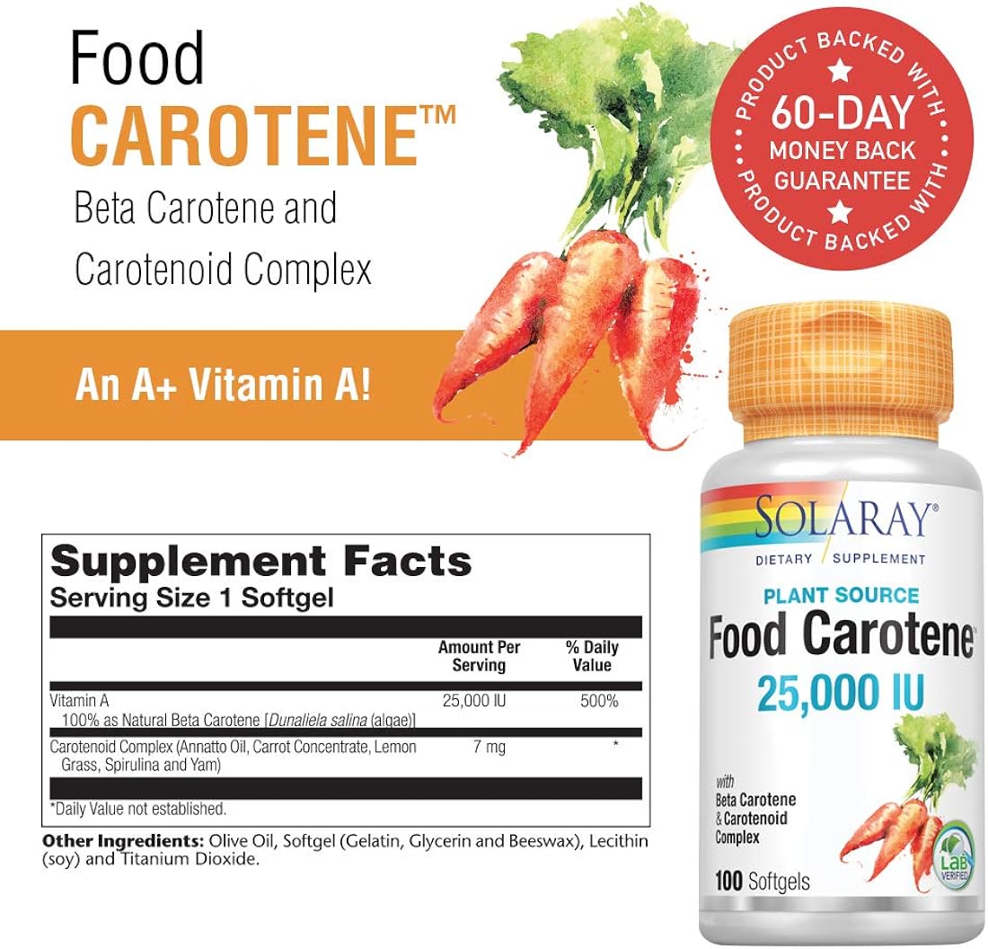Suplementos Alimenticios vitamina A como beta caroteno