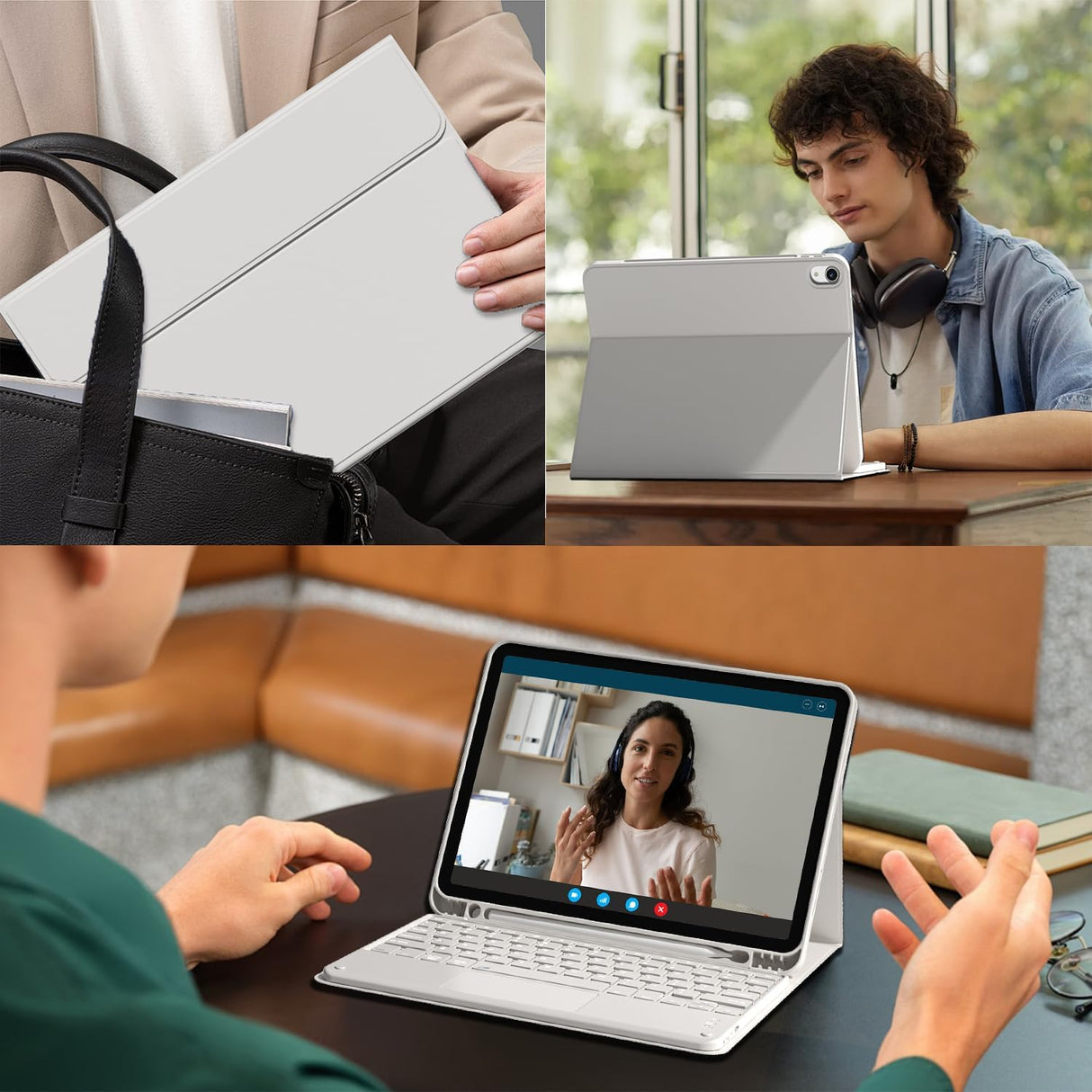 Funda con teclado para iPad Air 11 6ta/5ta/4ta Gen, Bluetooth