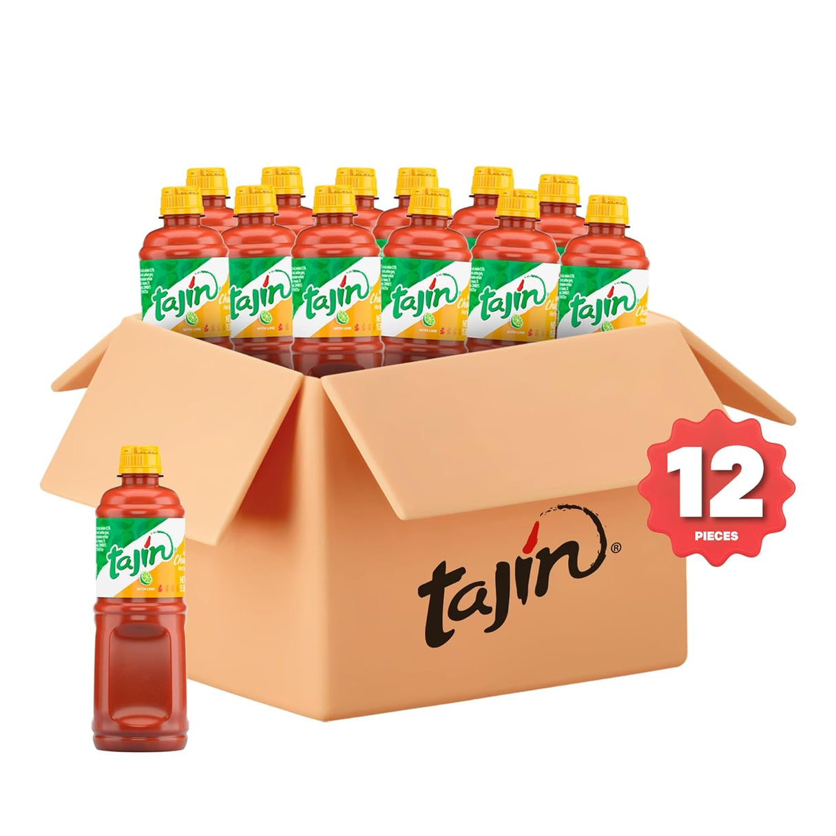 Salsa Picante Frutal Chamoy Tajín 15.38 oz (Paquete de 12)