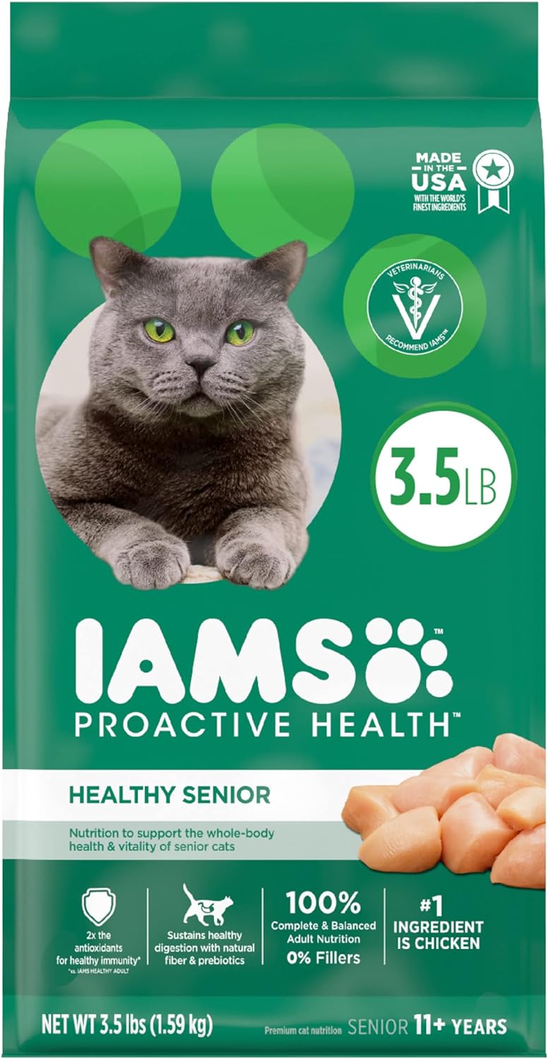 Alimento seco Iams Proactive, saludable para gatos ancianos