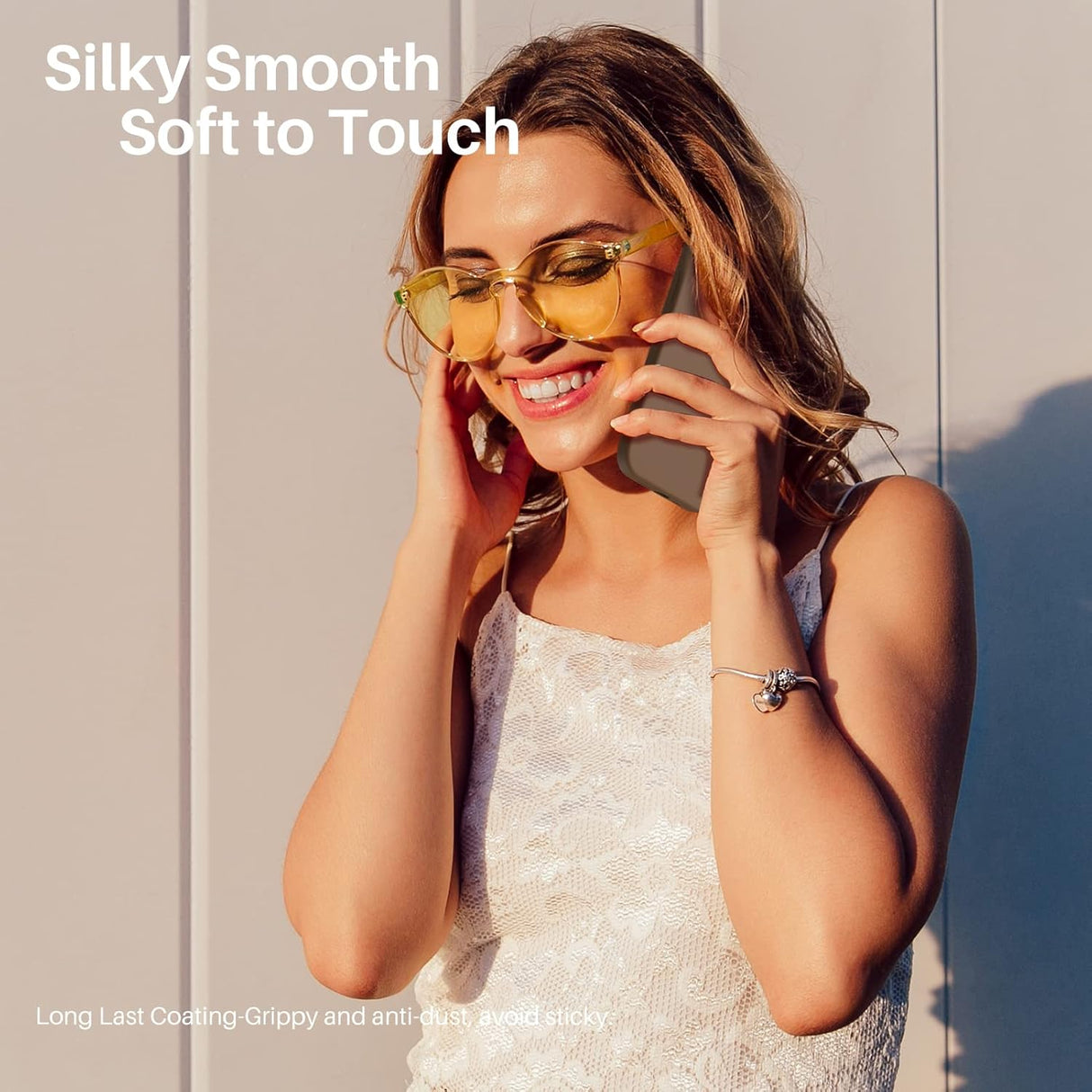 ORNARTO - Funda compatible con iPhone 3 y iPhone 13 Pro, goma de gel suave de 3 capas de silicona líquida delgada, 15,5 cm, marrón