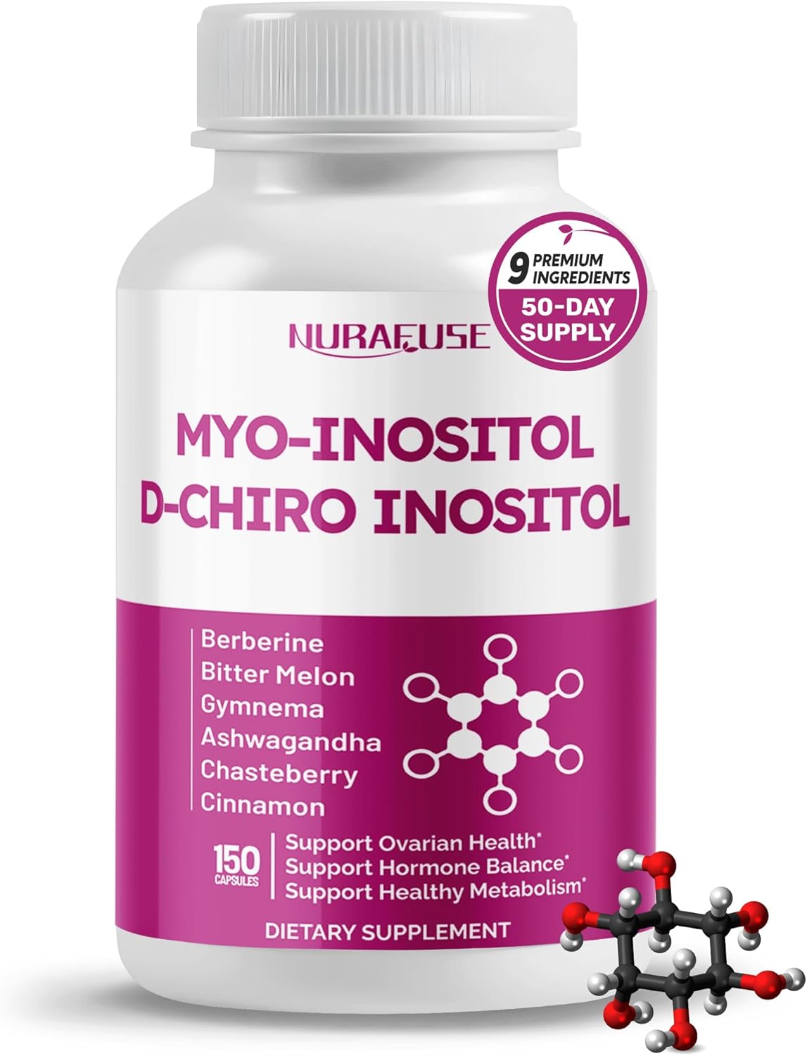 Suplemento de Inositol y Chasteberry, Balance Hormonal, USA