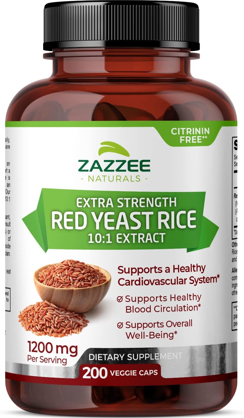 Suplemento Extracto de arroz de levadura roja 200 cápsulas