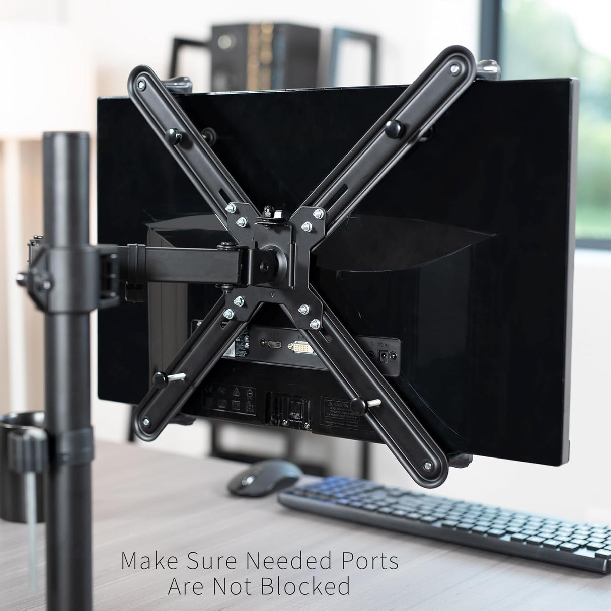 Soporte Doble para Monitor VIVO, Ajustable, STAND-V002VA