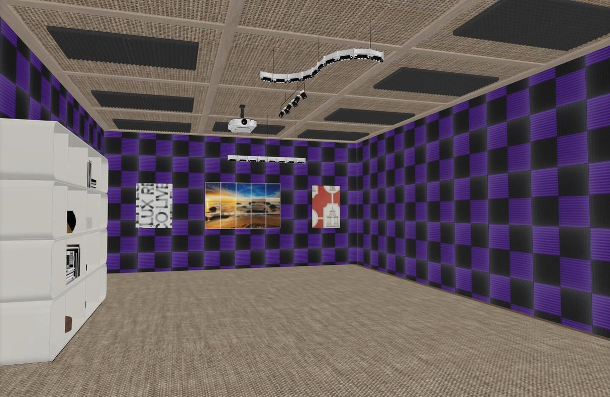 Paneles acústicos de 52 unidades, espuma para estudio, 12x12x1