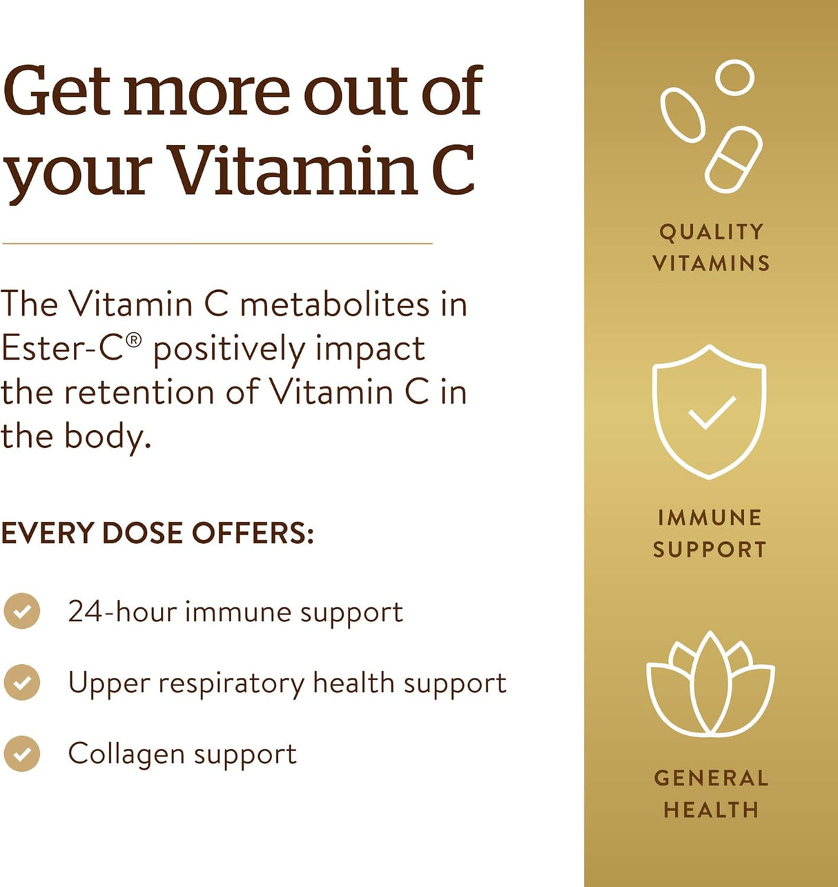 Ester-C Plus Vitamina C 1000mg Solgar 50 Cápulas