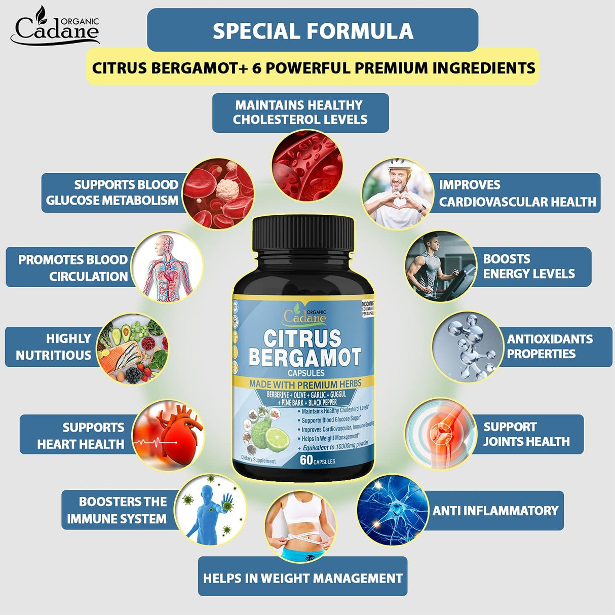 Suplementos Alimenticios cápsulas de extracto de bergamota