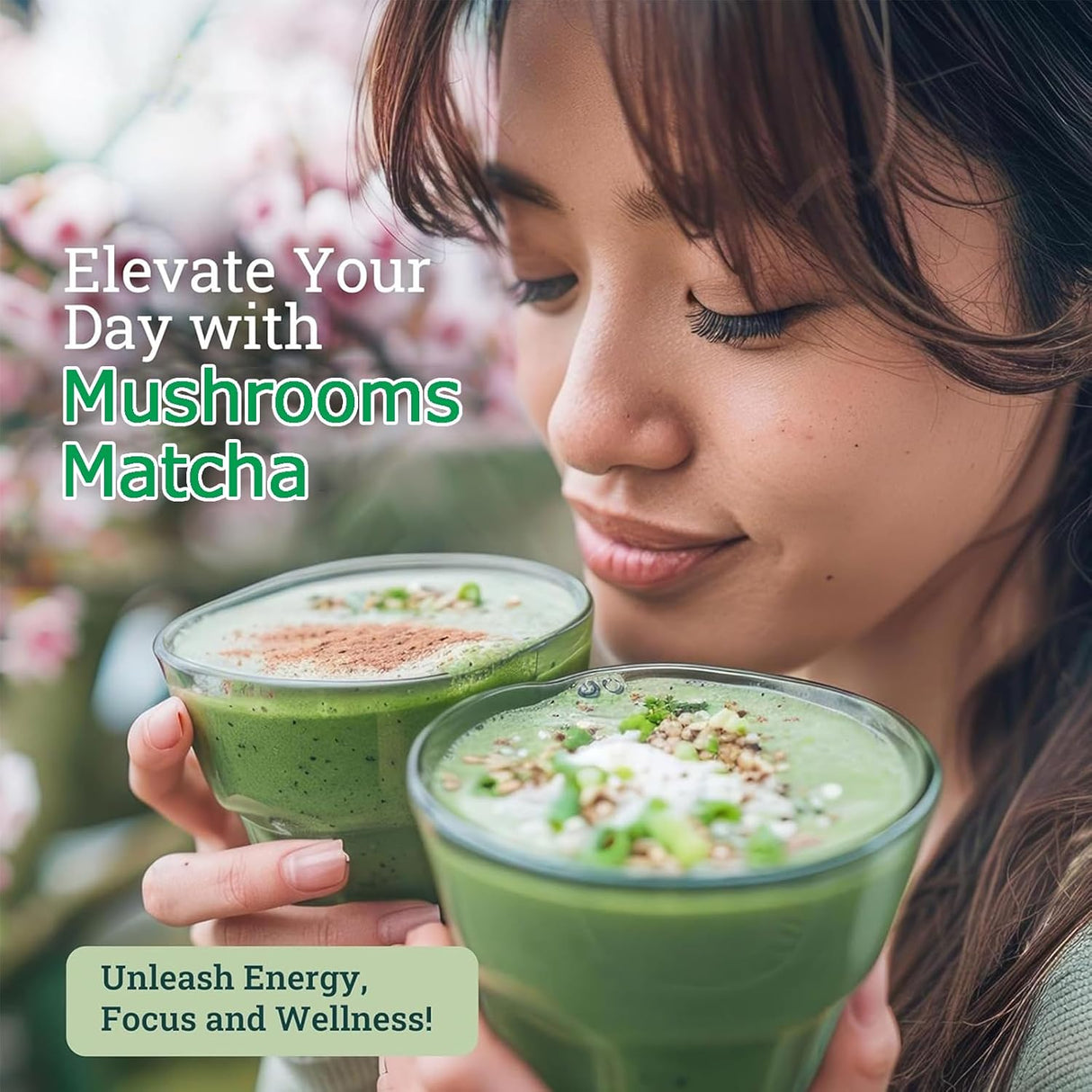 Matcha de Hongos, Ceremonial, 7 Superfoods, 150g, 30 Servings