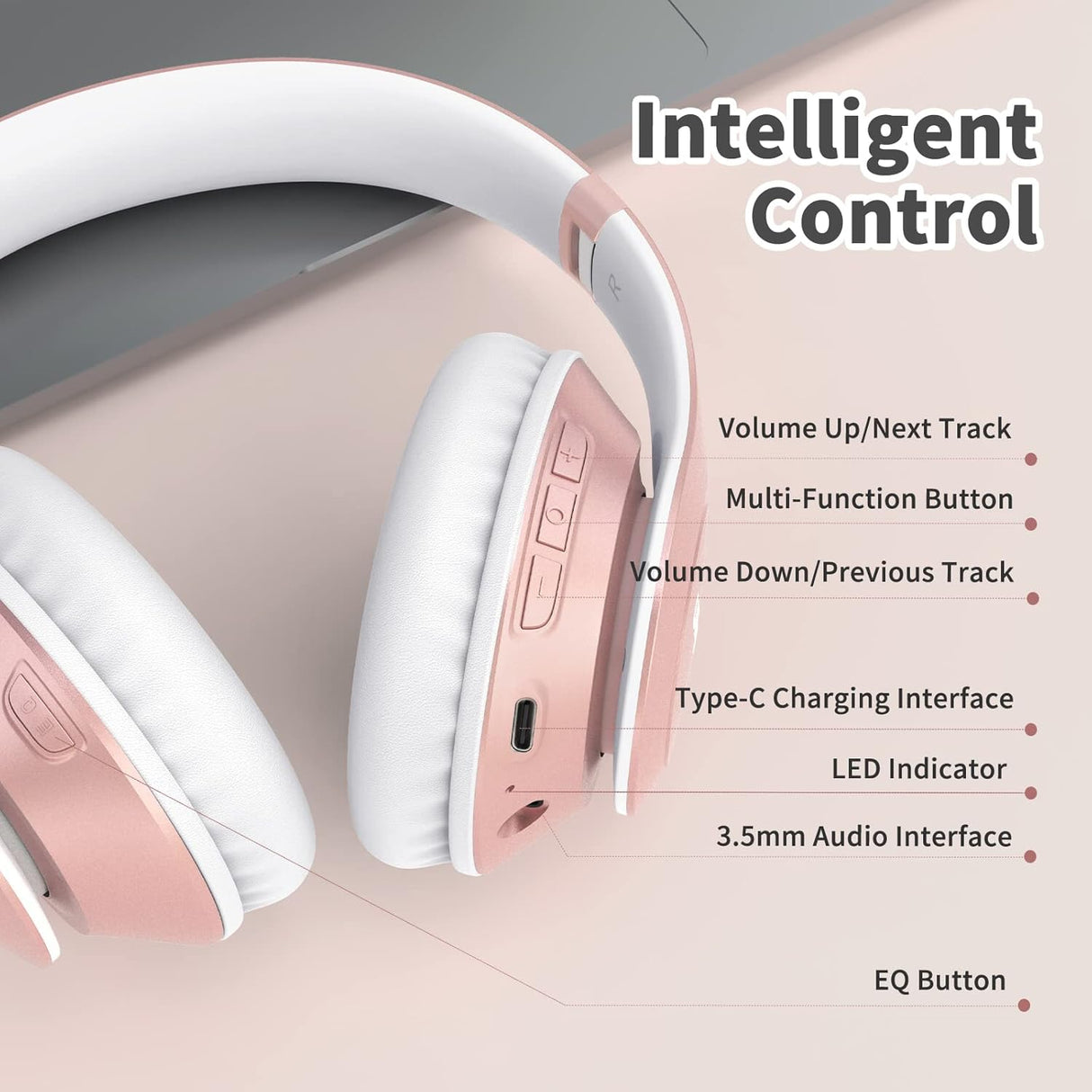 Auriculares Bluetooth Uliptz, 65H, 6EQ, HiFi, Plegables