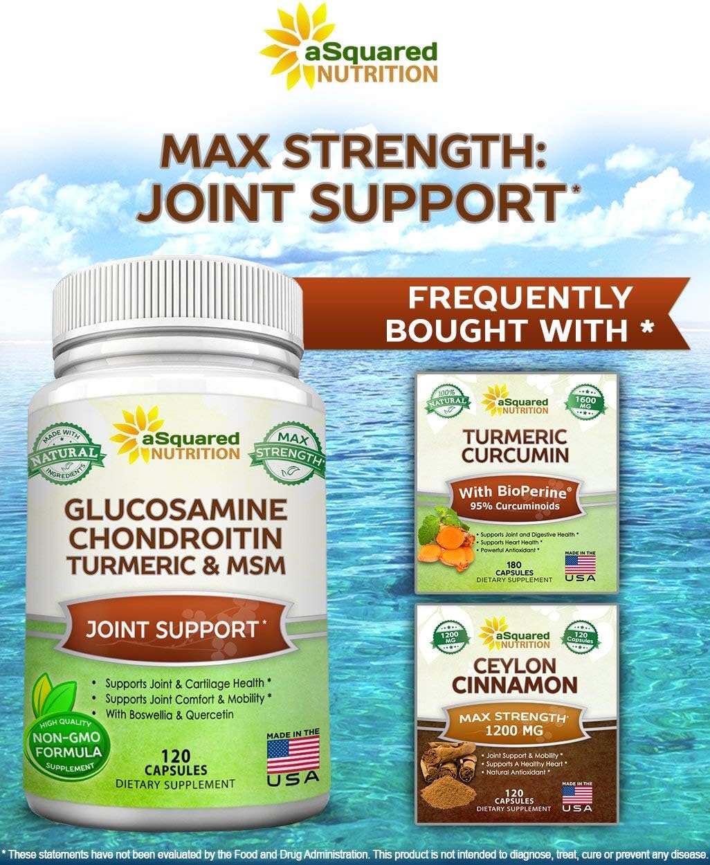 Suplemento Nutrition Glucosamina condroitina cúrcuma 120 cáp