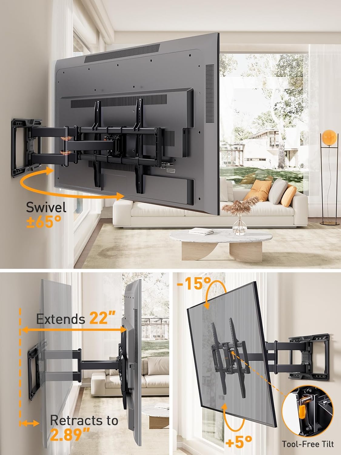 Soporte de pared para TV Perlegear, 42-90, PGLF16