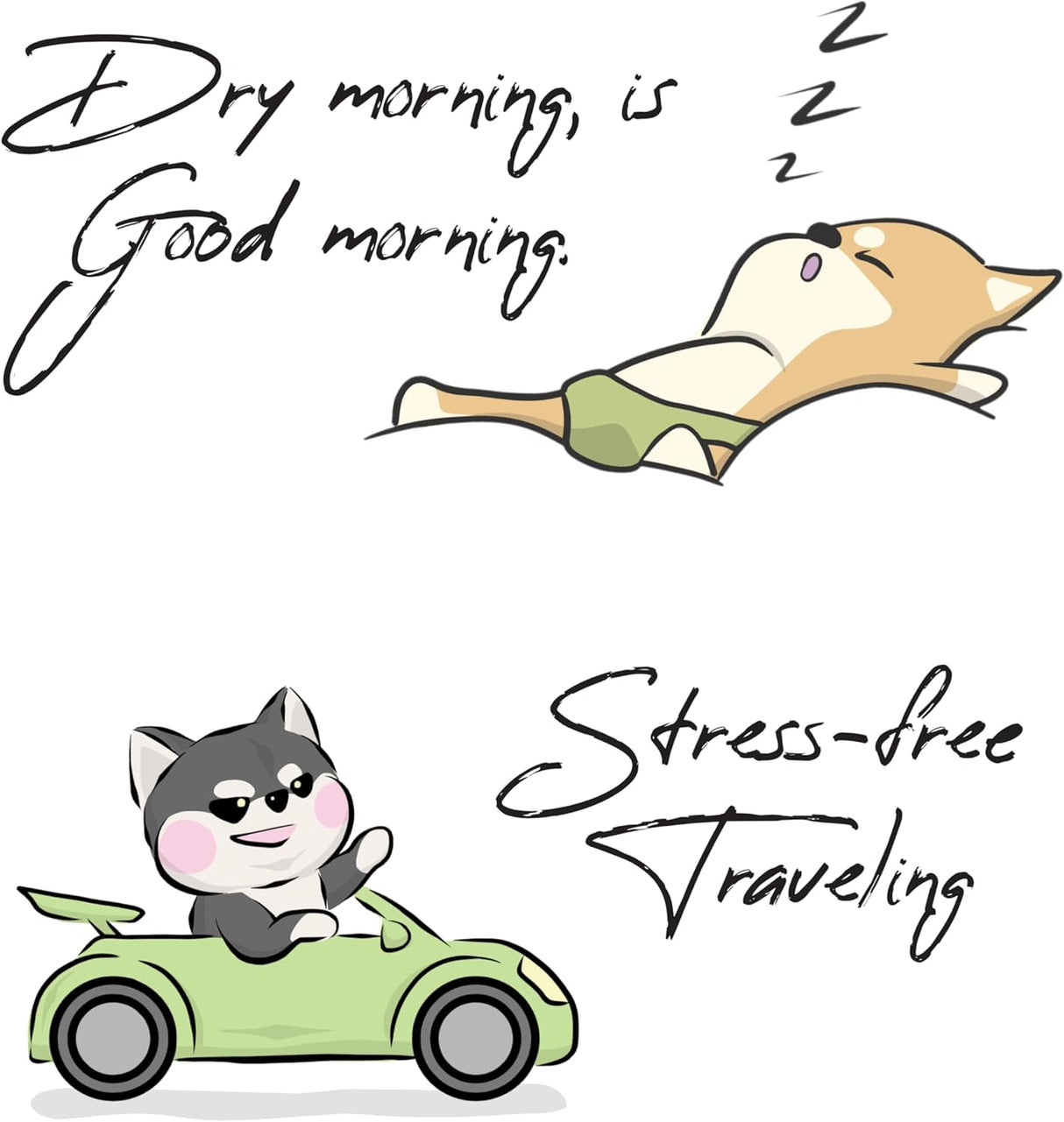 WICKEDPUP Kit de banda para el vientre para perros machos, 50 almohadillas