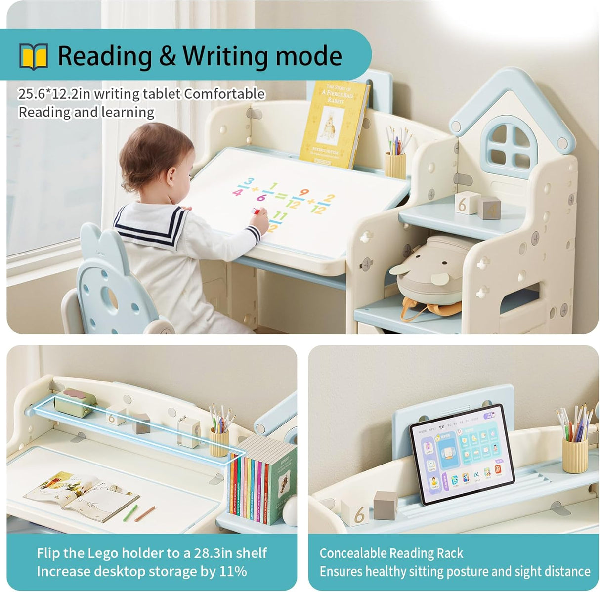 Mesa de actividades para niños ajustable en altura UNICOO