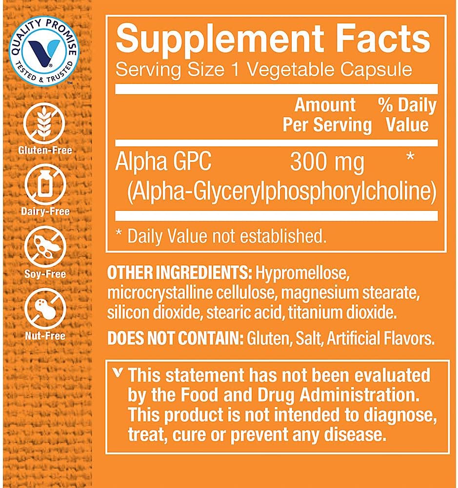 Alpha GPC 300MG - Apoyo Cerebral y Salud Cognitiva