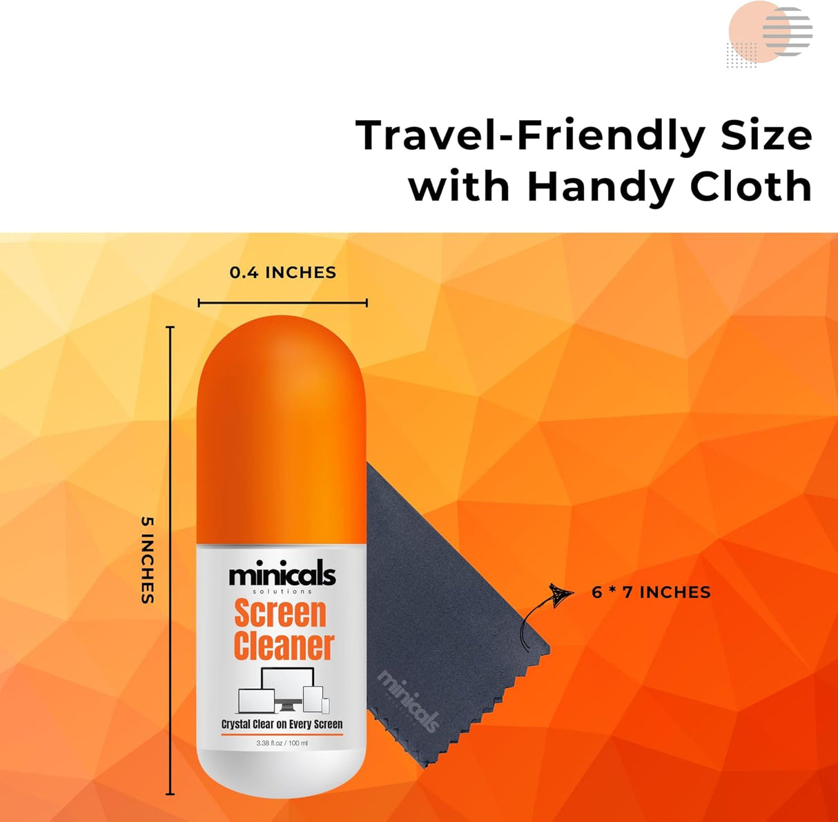 Limpiador de Pantallas S-Pro, Spray y Paño Microfibra, 3.38 oz