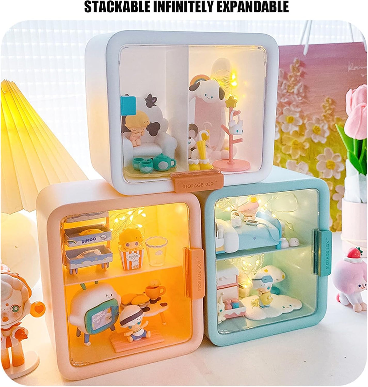 Caja de Exhibición con Luz y Puerta para Figuras y Coleccionables