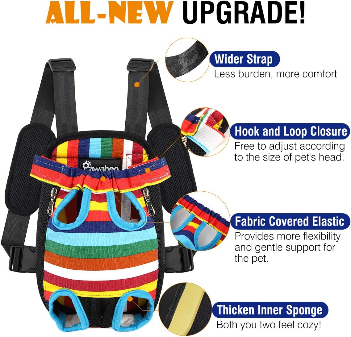 Mochila de transporte para mascotas ajustable multicolor