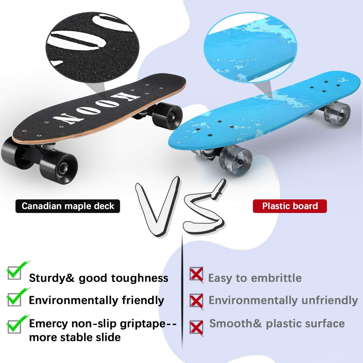 Patineta Completa Mini Cruiser 22 Pulgadas para Principiantes