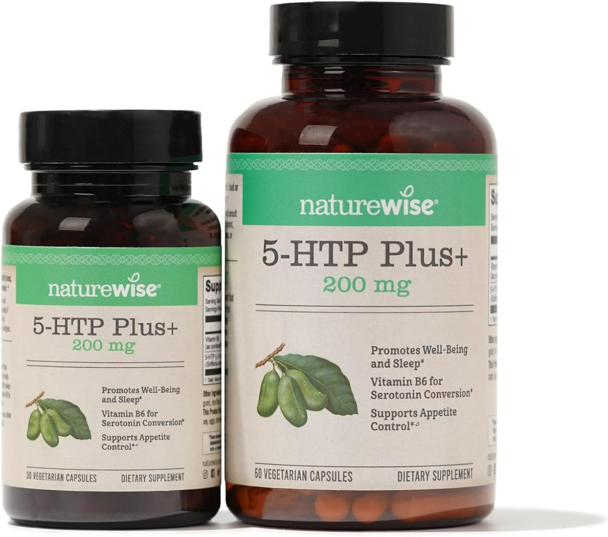 Suplemento 5-HTP 200mg NatureWise, Vegan, B6, 30 Cápsulas