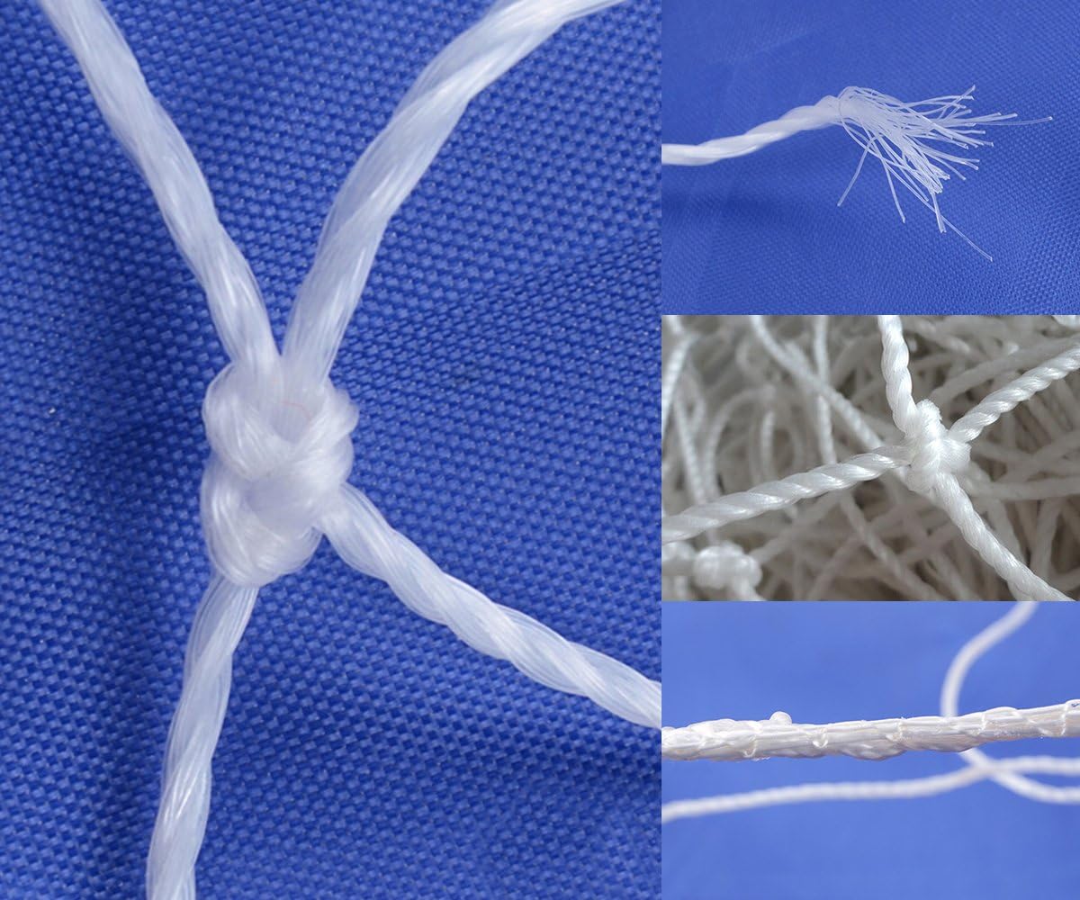 Red de portería de fútbol en polietileno, tamaño completo