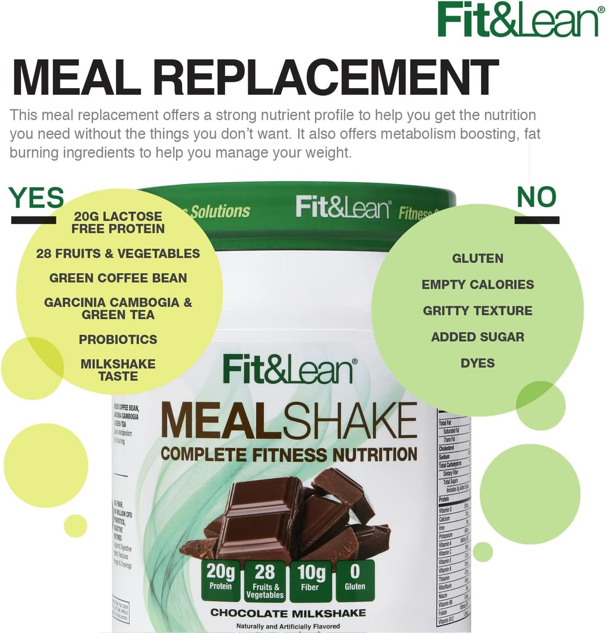 Suplemento Batido con proteínas fibra probióticos 1 libra