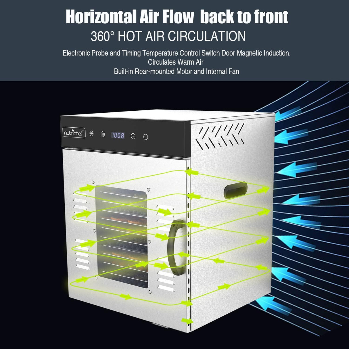 Deshidratadores de Alimentos NutriChef 1000V NCFD14A