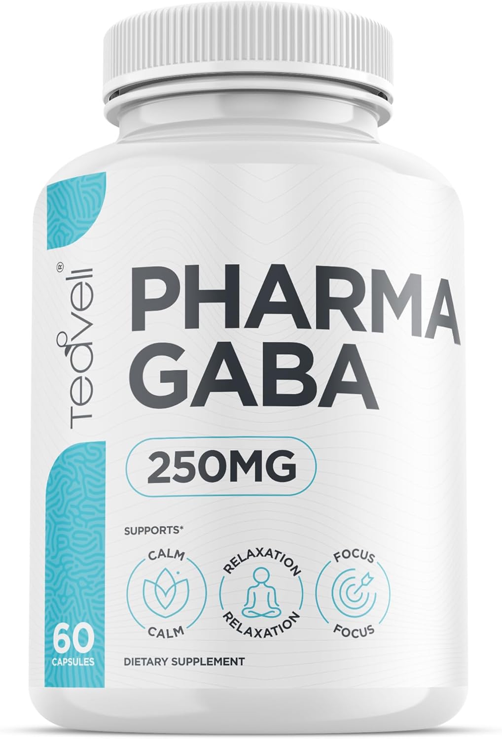 Suplemento Pharma GABA 250 mg la salud cognitiva fermentado