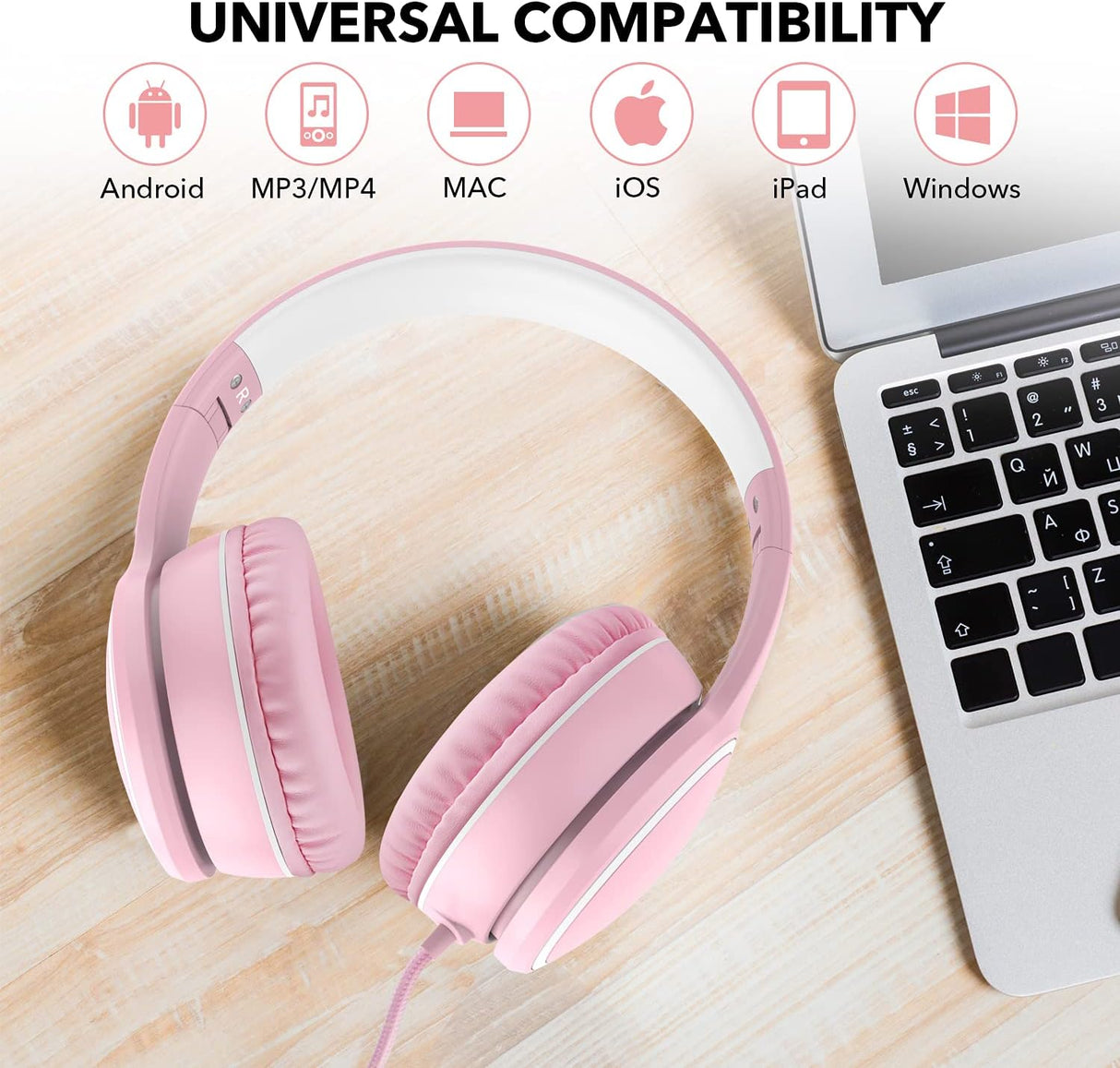 Auriculares RORSOU R10 con micrófono, ligeros y plegables