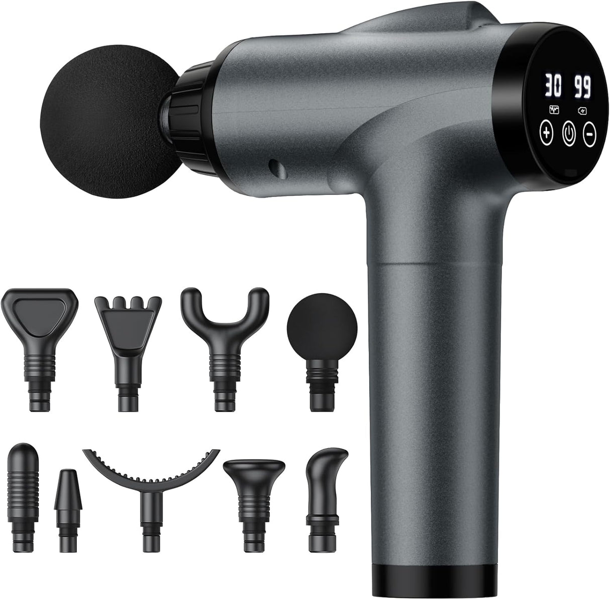 Masajeador Eléctrico Profundo, 30 Velocidades, 9 Accesorios