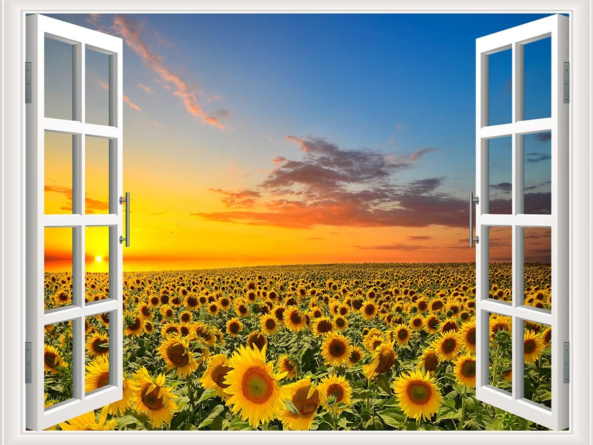 THNWSY Adhesivo autoadhesivo para pared, girasol