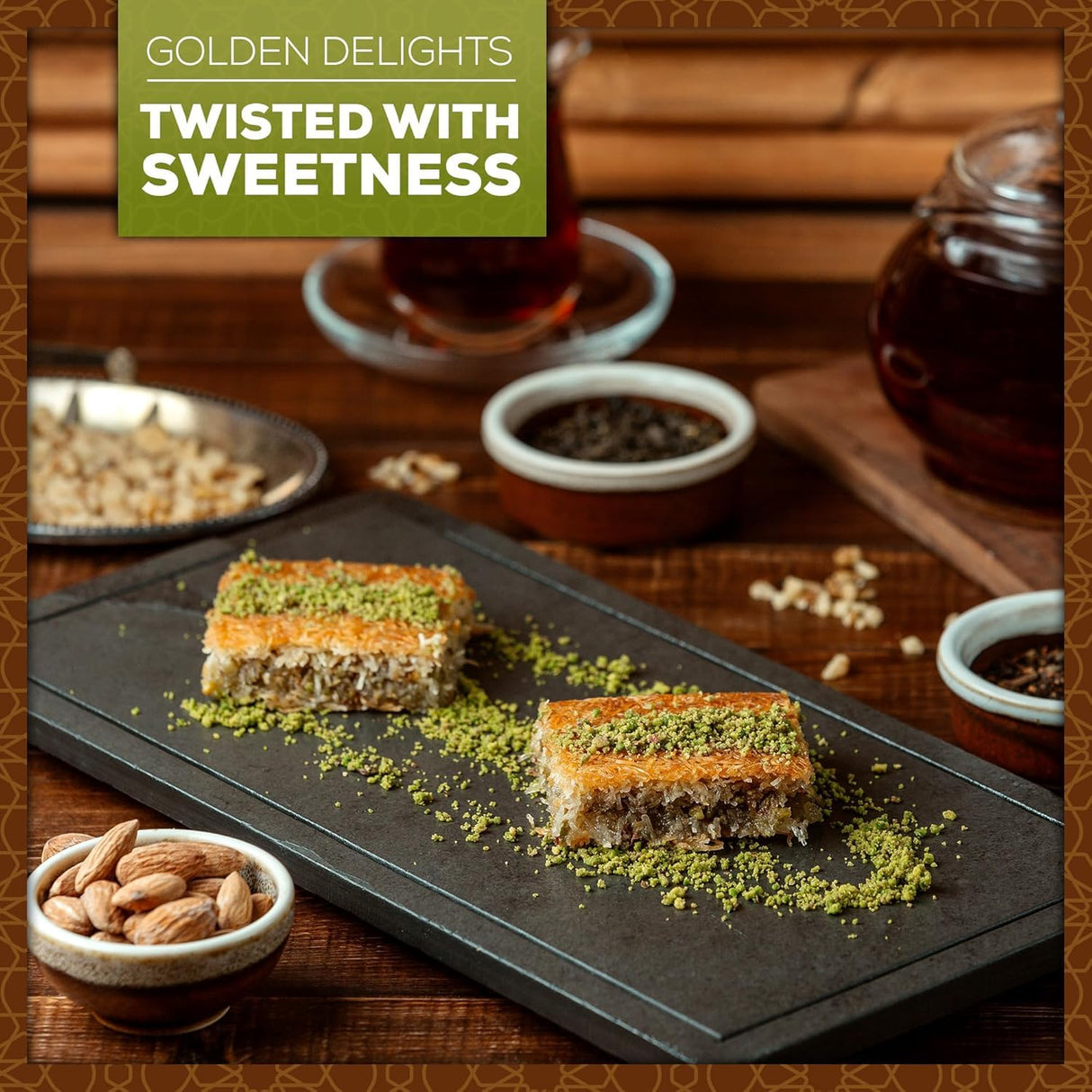 Kataifi GAZIO 500 gr, masa para Knafeh y chocolate pistacho