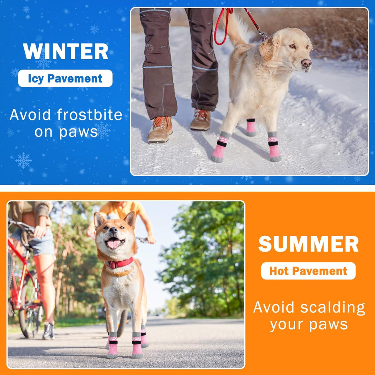 Calcetines para perros SCENEREAL, antideslizantes, talla L