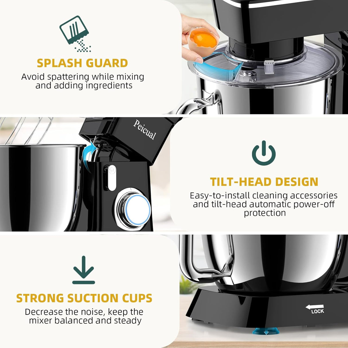 Batidora de pie 6QT, 10+P velocidades, acero inoxidable, modelo