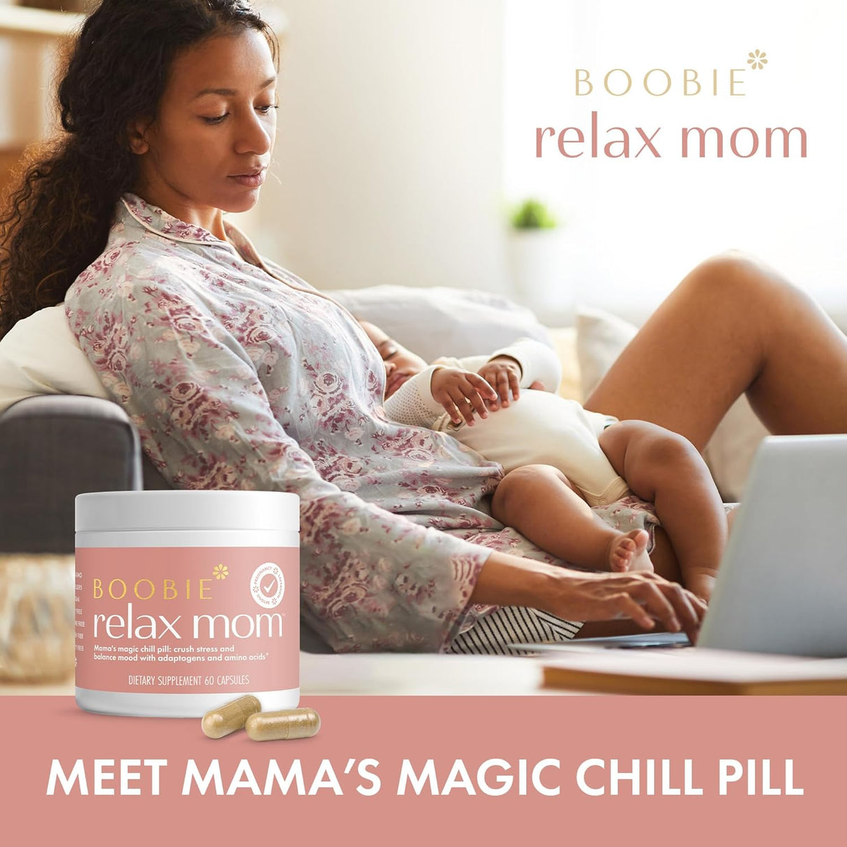 Suplemento de Estrés Boobie Relax Mom | Apoyo Lactancia 60 Caps